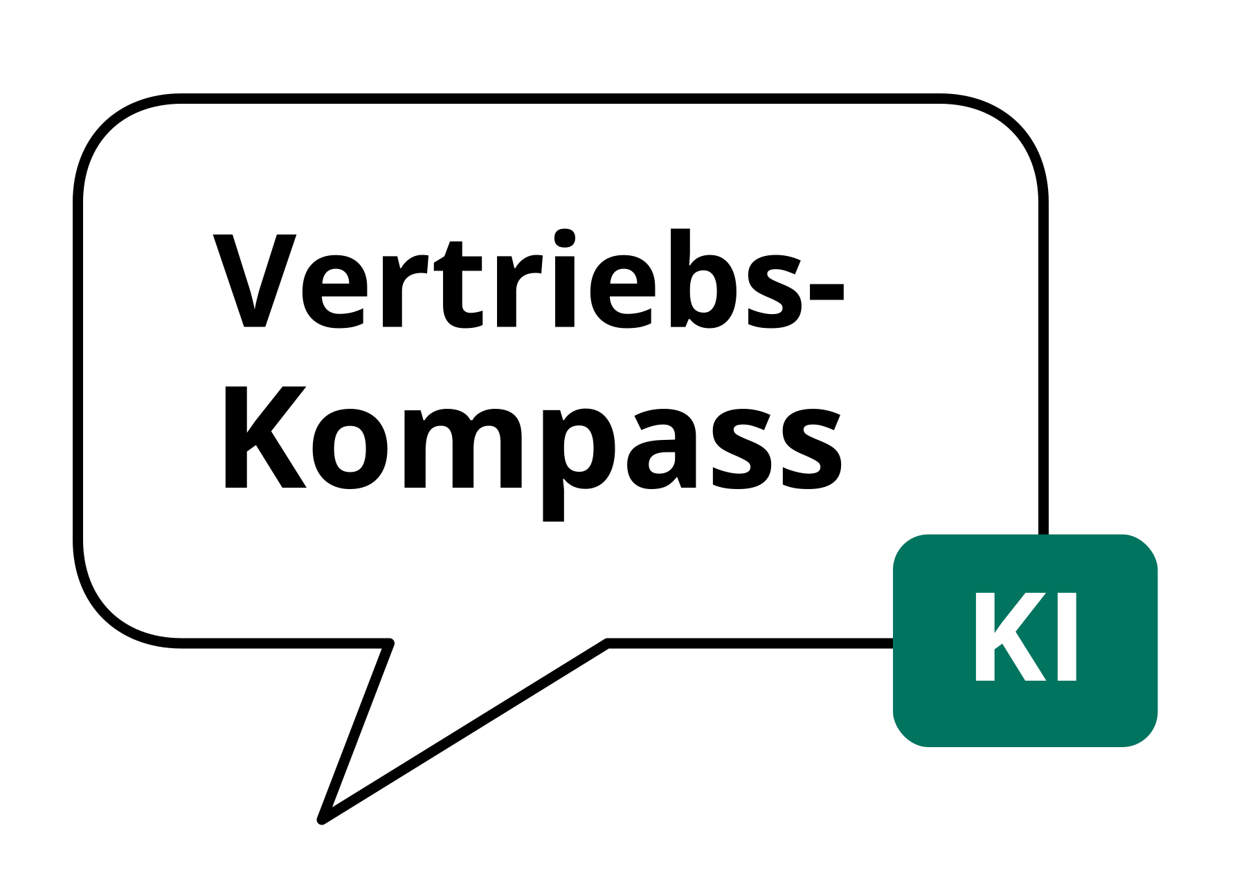 Vertriebskompass mit KI-Symbol